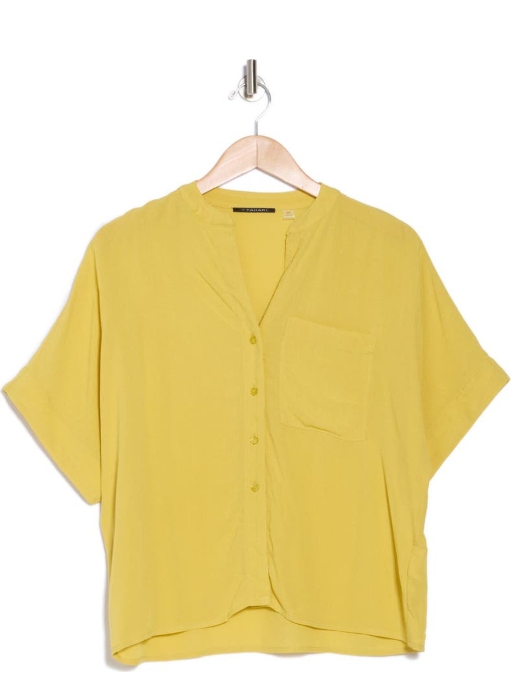 T Tahari split neck Blouse Top in anjou pear Size XL New